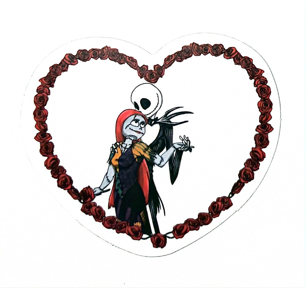 The Nightmare Before Christmas Jack Skellington Sally Water Resistant Sticker