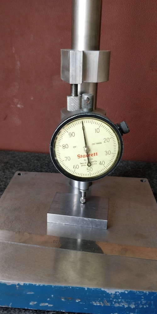 TESTED Starrett No.25-241 Dial Indicator on Inspection Stand SOLID OVERBUILT