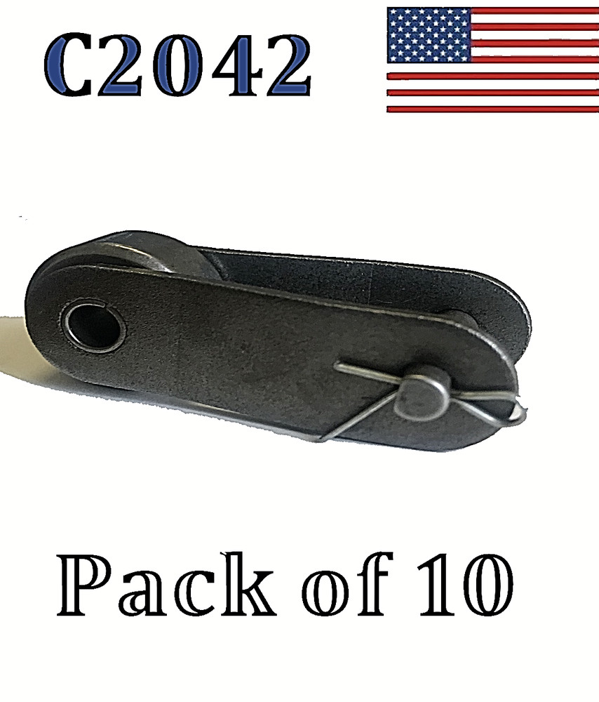 C2042 Conveyor Roller Chain Offset Link (Quantity 10) 1" Pitch OVERSIZED ROLLERS