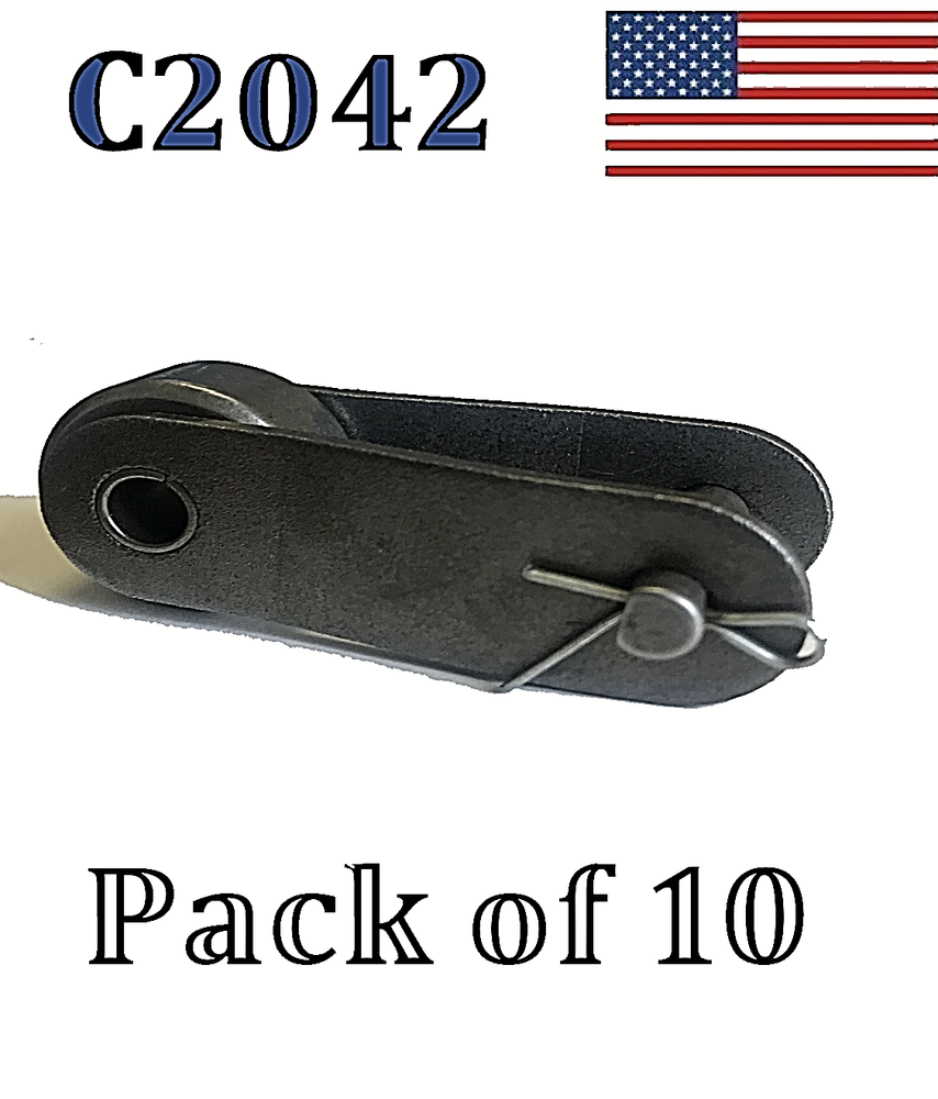 C2042 Conveyor Roller Chain Offset Link (Quantity 10) 1" Pitch OVERSIZED ROLLERS