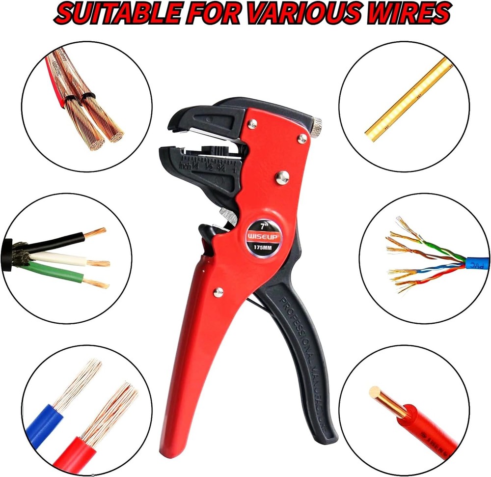 WISEUP Automatic Quick Strip Wire Stripper and 2 in 1