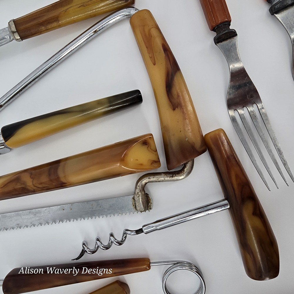 Bakelite Hostess Set & Utensils