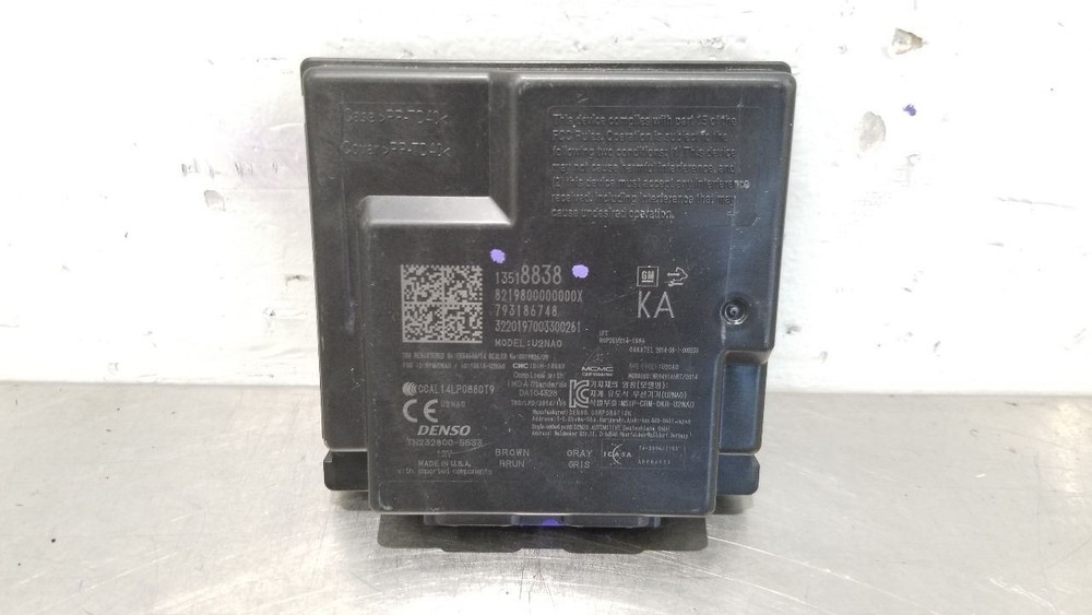 20 GMC SIERRA 1500 THEFT LOCKING KEYLESS ENTRY CONTROL MODULE 13518838