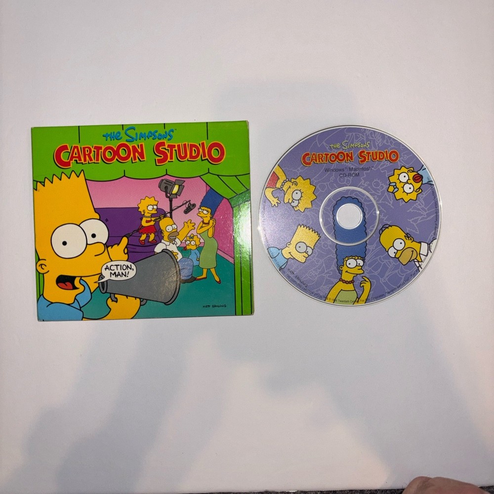 Simpsons Cartoon Studio PC Mac CD Rom Software PC Game Tested Working