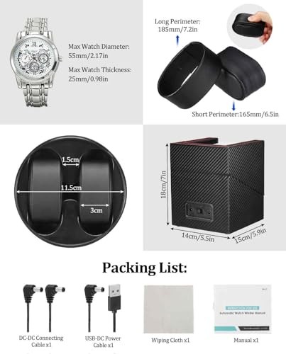 Watch Winder for Automatic Watches,Automatic Watch Winder Box with Modern
