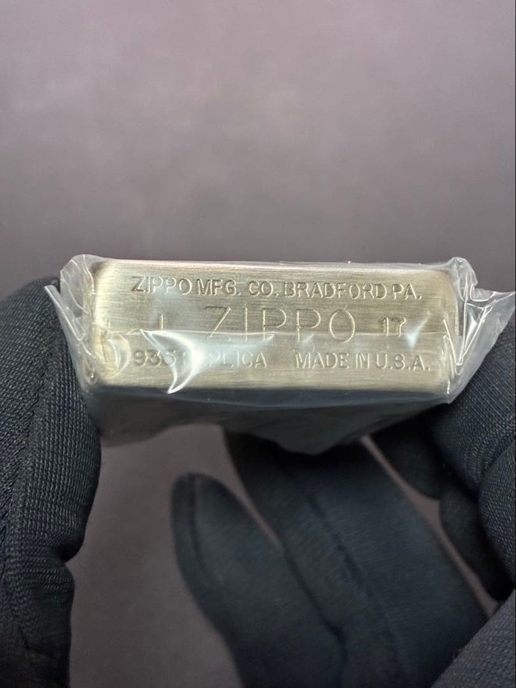 Zippo Seven Stars Metal Silver Etching One Sided Processing Lighter Regular