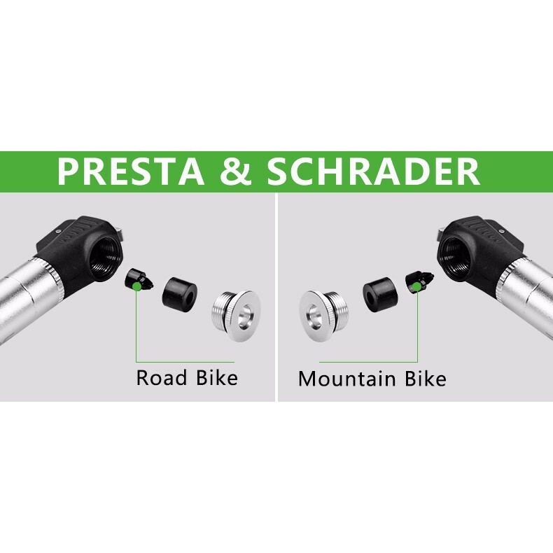 ROCKBROS Bicycle Mini Portable Light Alu Alloy Air Pump One-way Bike Pump FV/AV