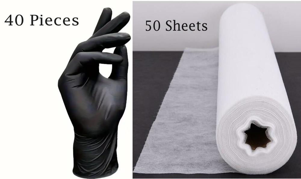 50pcs Disposable Spa Massage Sheets,Non-Woven Sheets For Massage Table+40 Gloves