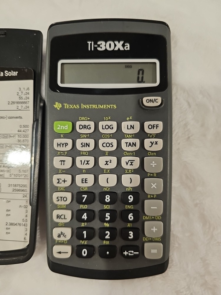 Texas Instruments TI-30XA Scientific Calculator Handheld Tested Works