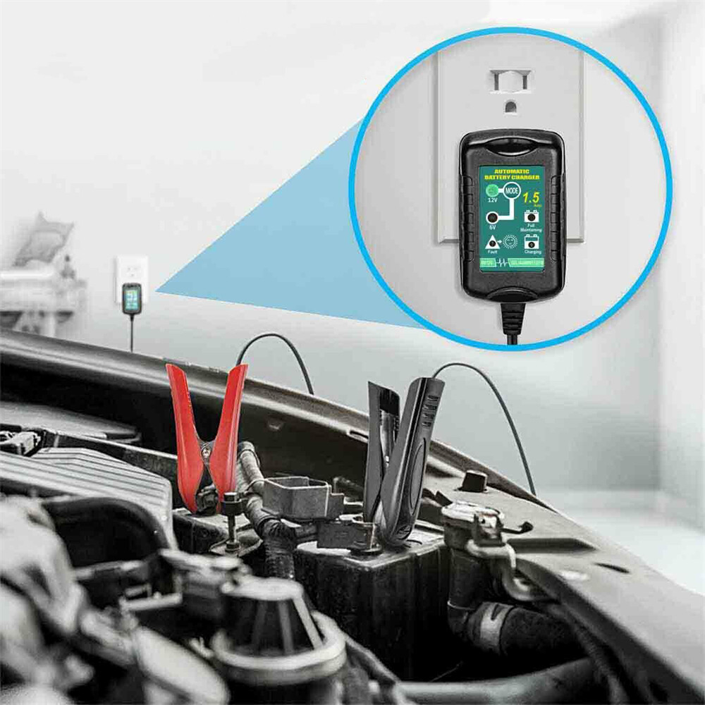 3Pack 6V 12V Automatic Battery Charger Maintainer Trickle Float Motorcycle Car
