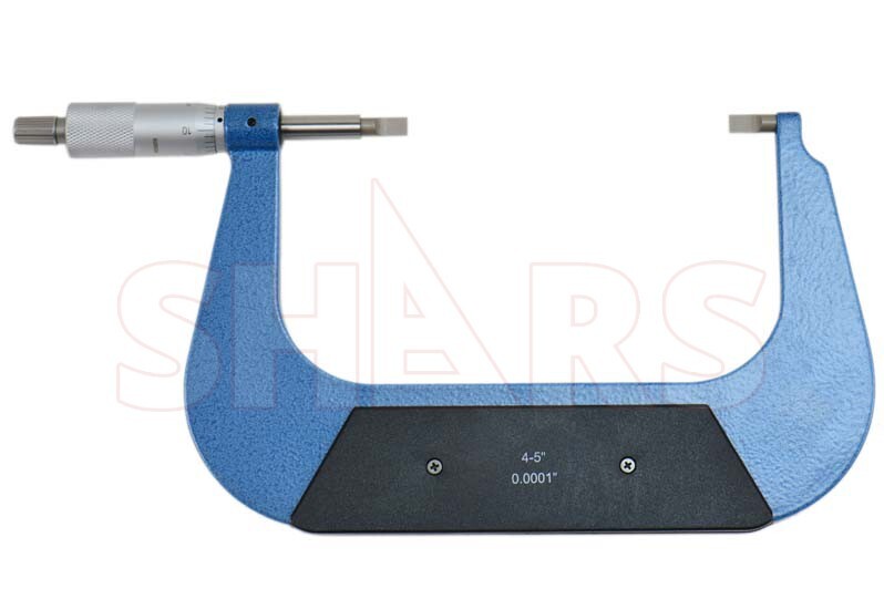 SHARS PRECISION 4-5 INCH BLADE OUTSIDE MICROMETER .0001" NEW #}