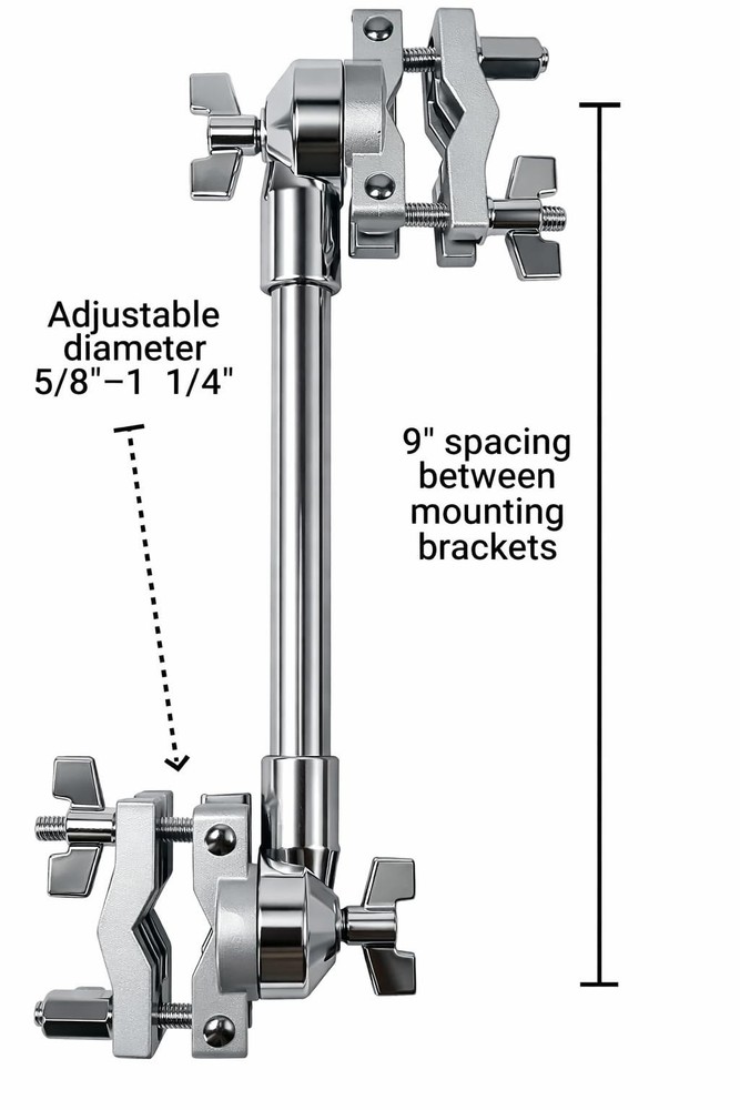 Rotating Multi Clamp – 360° Adjustable Drum Hardware Mount for Cymbal Arms, D...