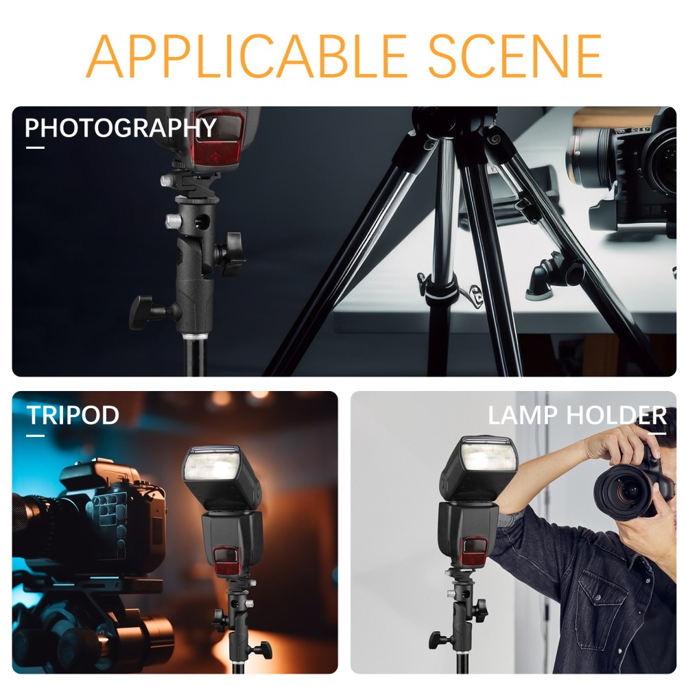 Umbrella Swivel Holder E Type Professional Photography Flash Light Bracket