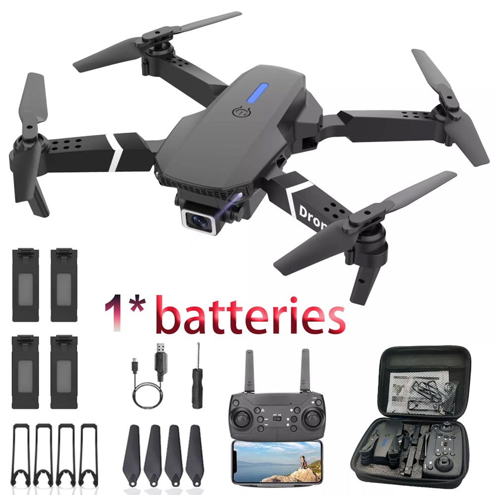 Professional Drone E88 4K Wide-Angle HD Camera Wifi Fpv Height Hold Foldable