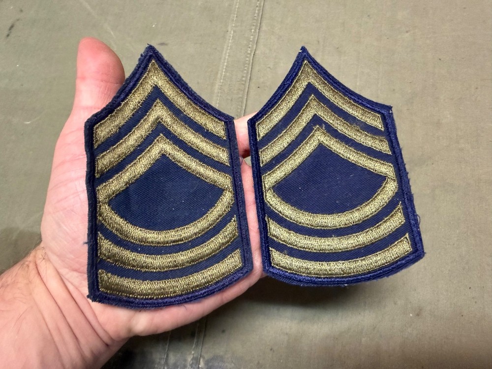 ORIGINAL WWII US ARMY MASTER SERGEANT SLEEVE RANK CHEVRONS