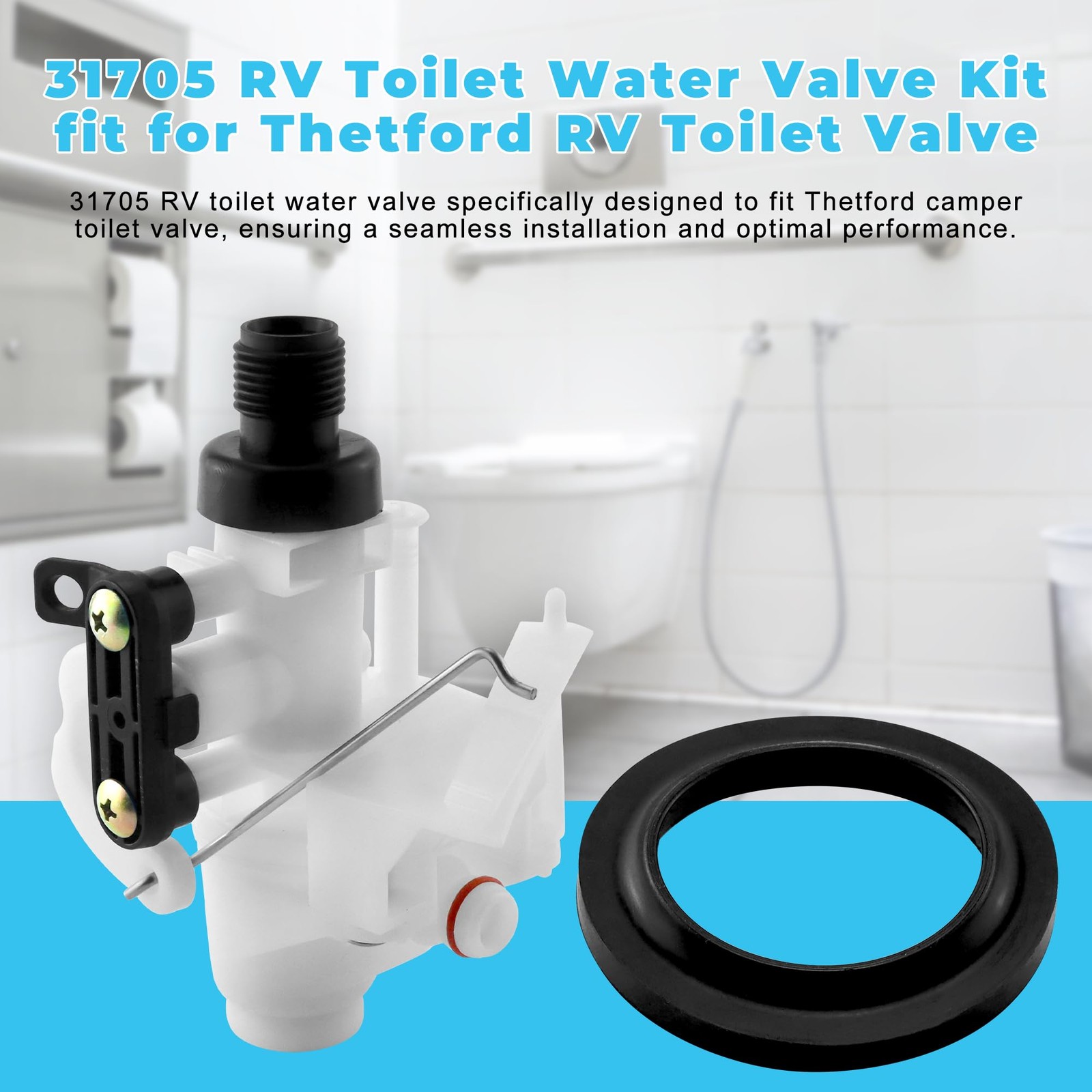 31653 31705 31688 31835 31687 RV Toilet water Valve fit for Thetford White