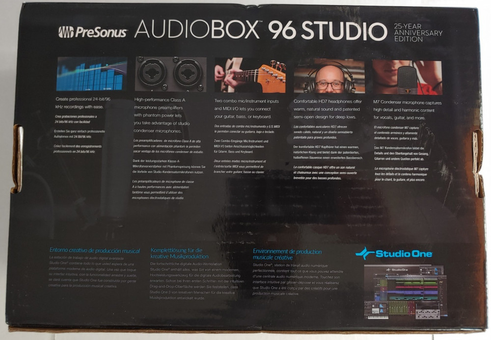 Presonus AudioBox 96 Studio Complete Hardware / Software Recording Kit - New