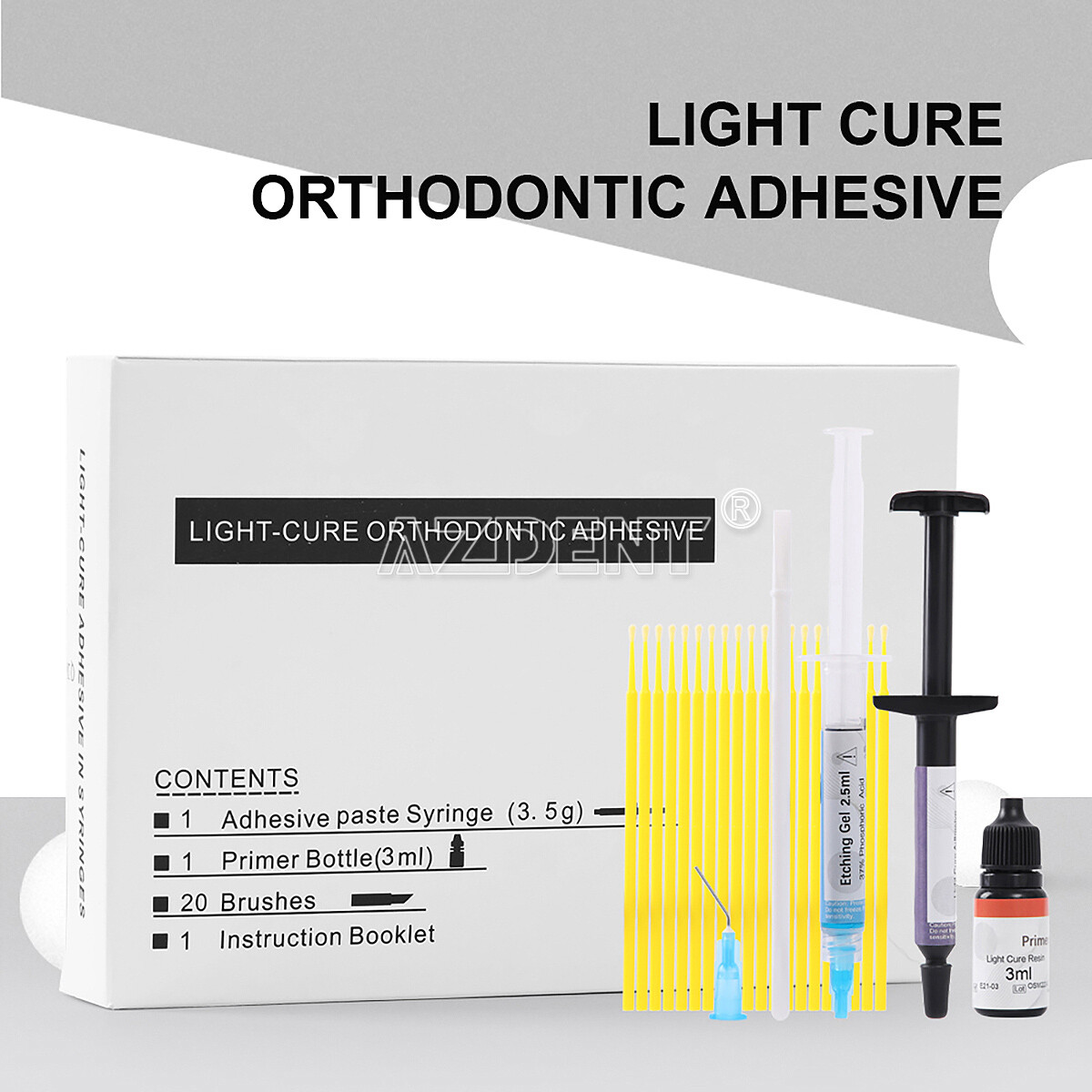 Dental Ortho Bracket Braces Glue Ortho Bonding Light Cure Resin Composite Kit