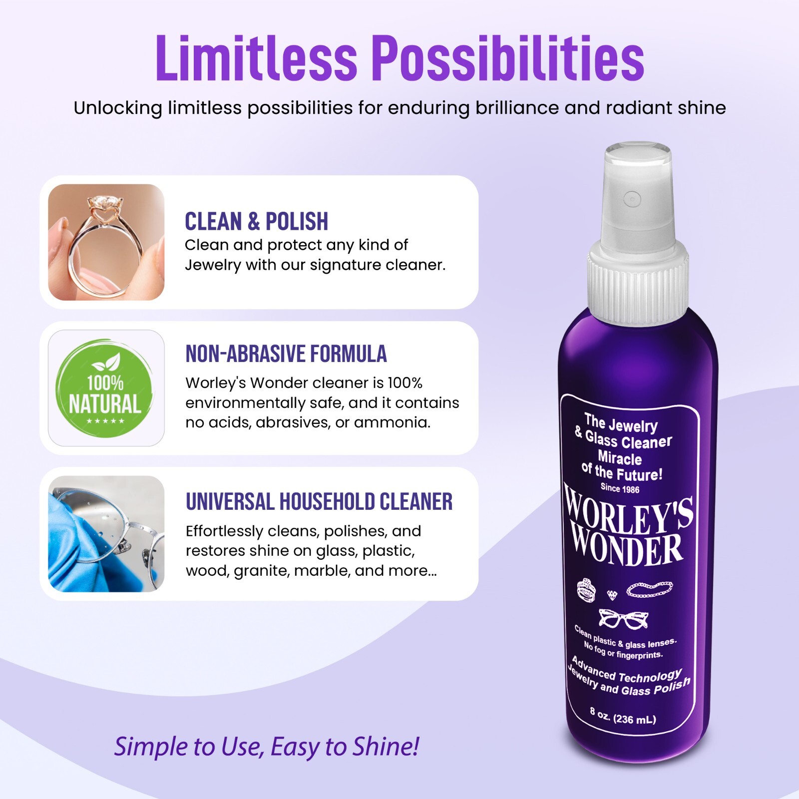 Worley's Wonder Jewelry & Glass Cleaner