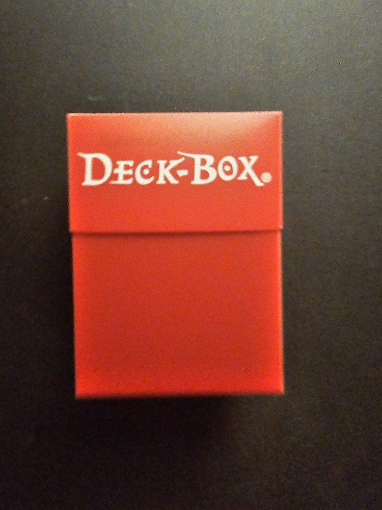 Ultra Pro Red Deck Box Playing Trading Cards Holder Magic Yu-Gi-Oh + Sleeves