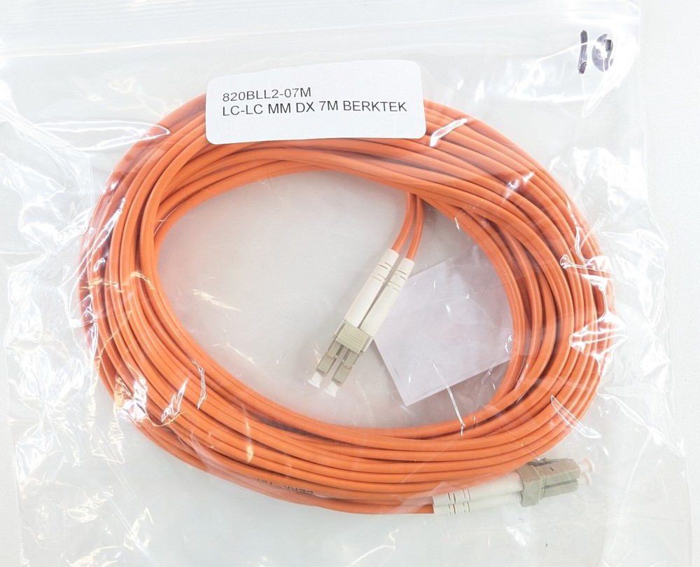 LC to LC Fiber Patch Cable 7m OM2 Duplex Multimode Orange