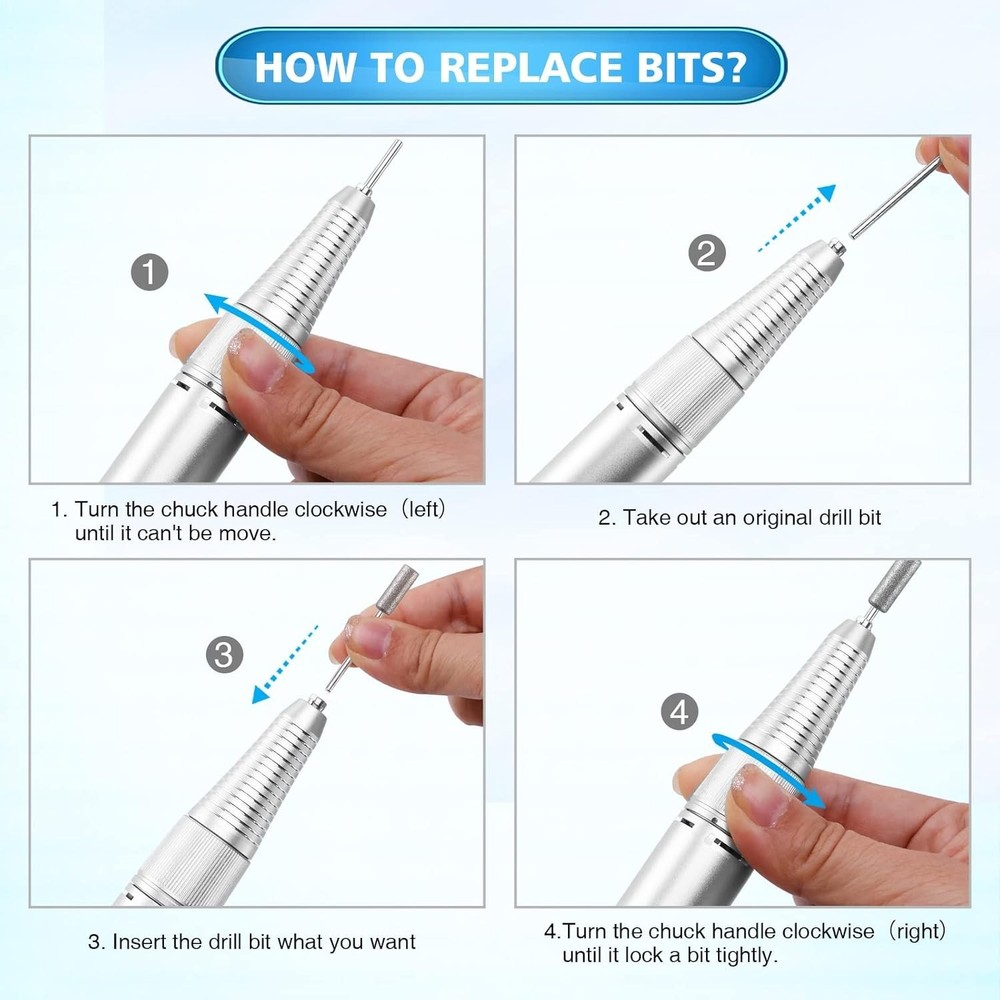 Need Portable Host Updated Handpiece for -102 Nail Drill Machine Part, 30000 ...