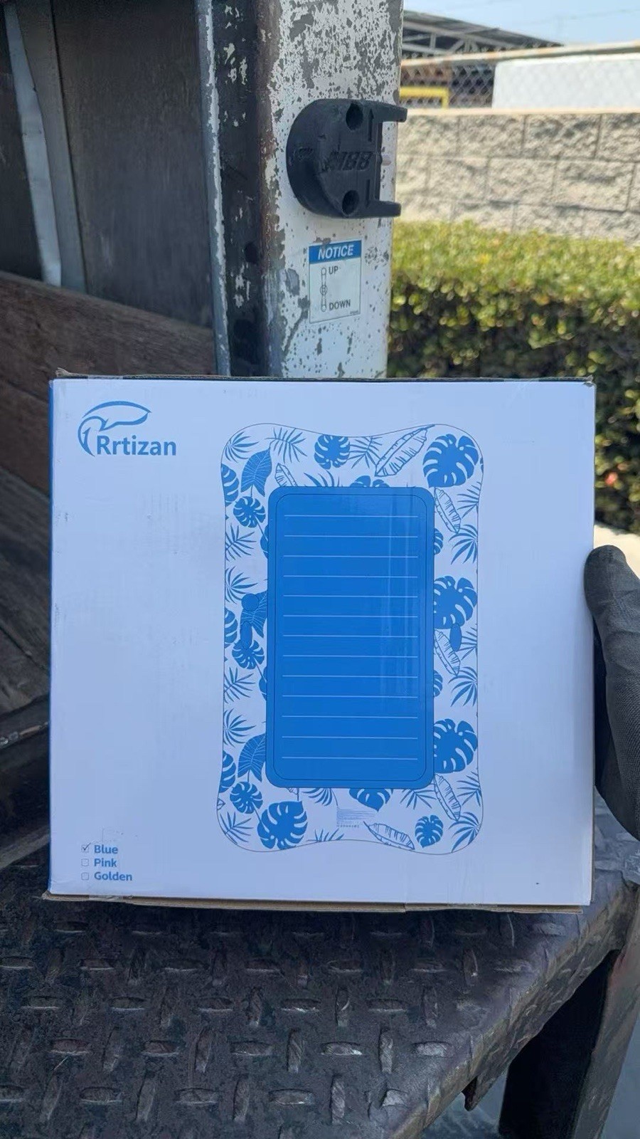 Rrtizan Inflatable Tanning Pool Float, 4-in-1 Lounge with Pillow & Cup Holder