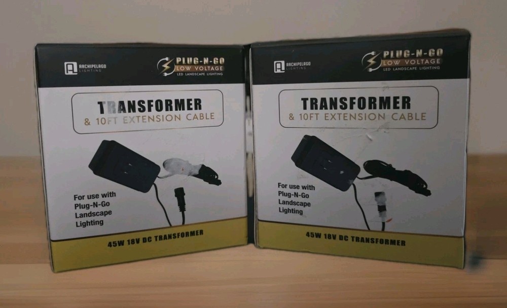 2 Archipelago Lighting Plug-N-Go Low Voltage 45-Watt 10’ Landscape Transformers