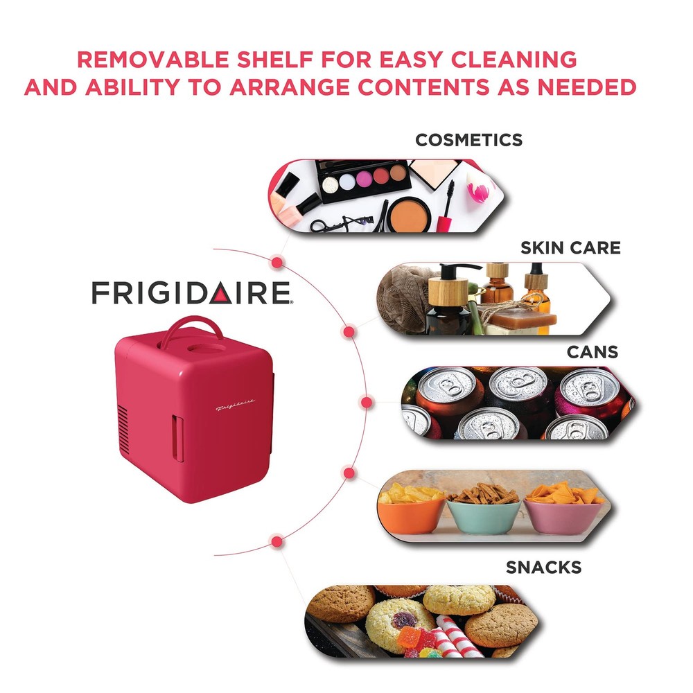 Frigidaire Curtis Retro Mini Compact Beverage Refrigerator For Keeping Office