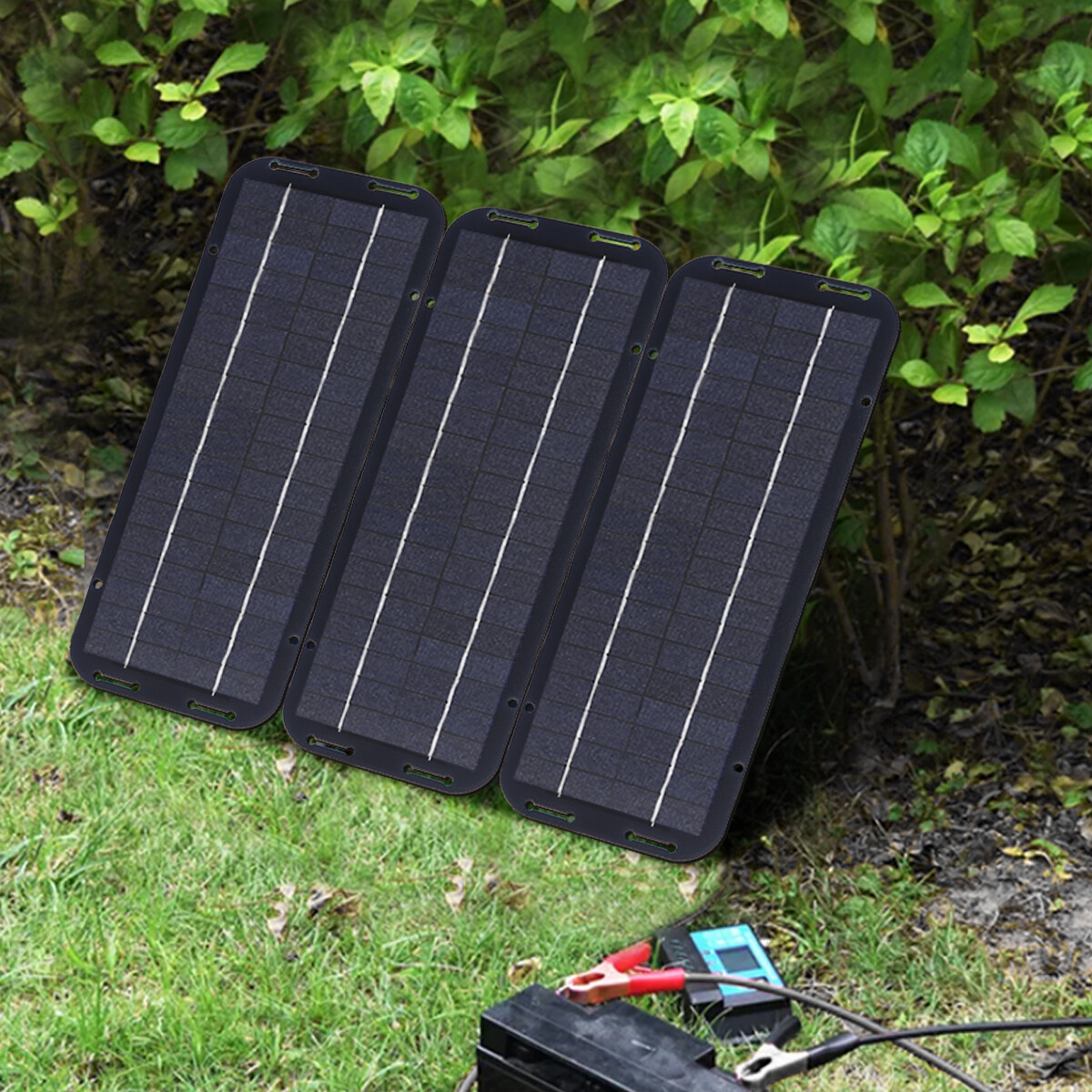 30W Solar Panel 12V Trickle Charger Battery Charger Kit Maintainer Boat Car RV