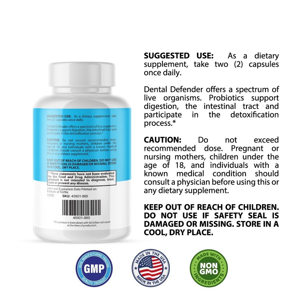 Dental Bright- Oral Support- 5 Bottles- 300 Capsules