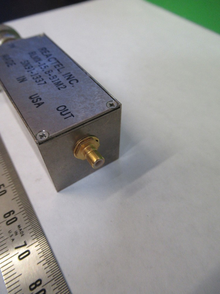 REACTEL RF MICROWAVE FILTER 8LMX-15.8-M1M2 FREQUENCY CONTRO AS PICTURED S1-B-01