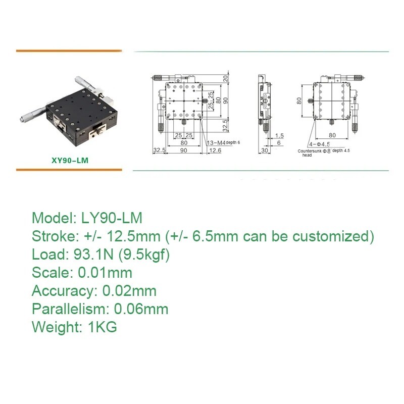 Manual Sliding Table Trimmer Frame XY Axis Cross-guide Displacement Platform