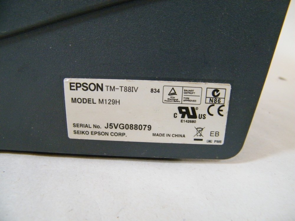 EPSON TM-T88IV MODEL M129H THERMAL RECEIPT PRINTER POS