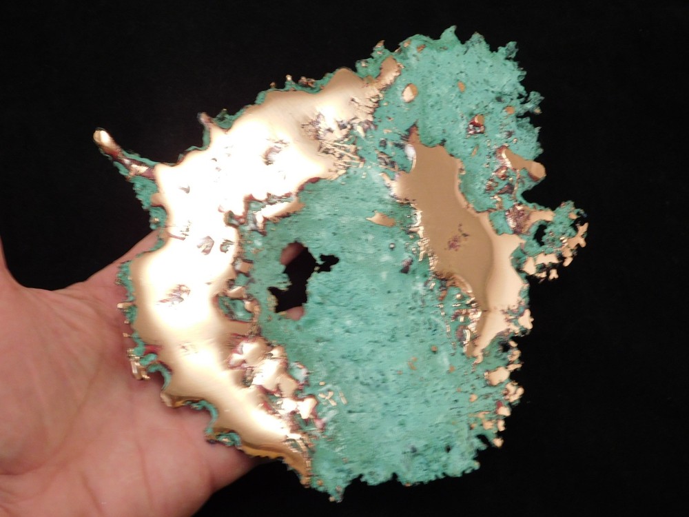 BIG! Bright Solid COPPER SPLASH Art Sculpture 429gr