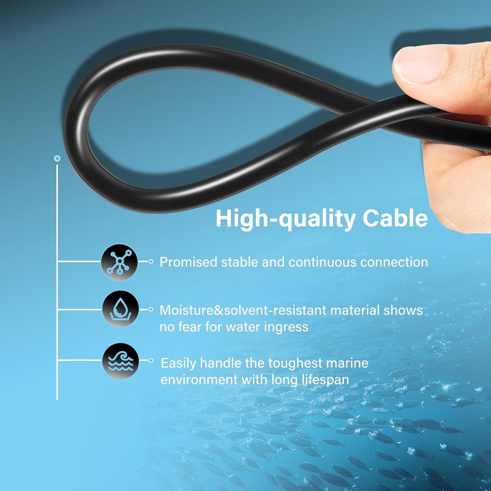 for Lowrance NMEA 2000 (N2K) 10m Drop Cable Backbone Cable Extension Cable,5-Pin