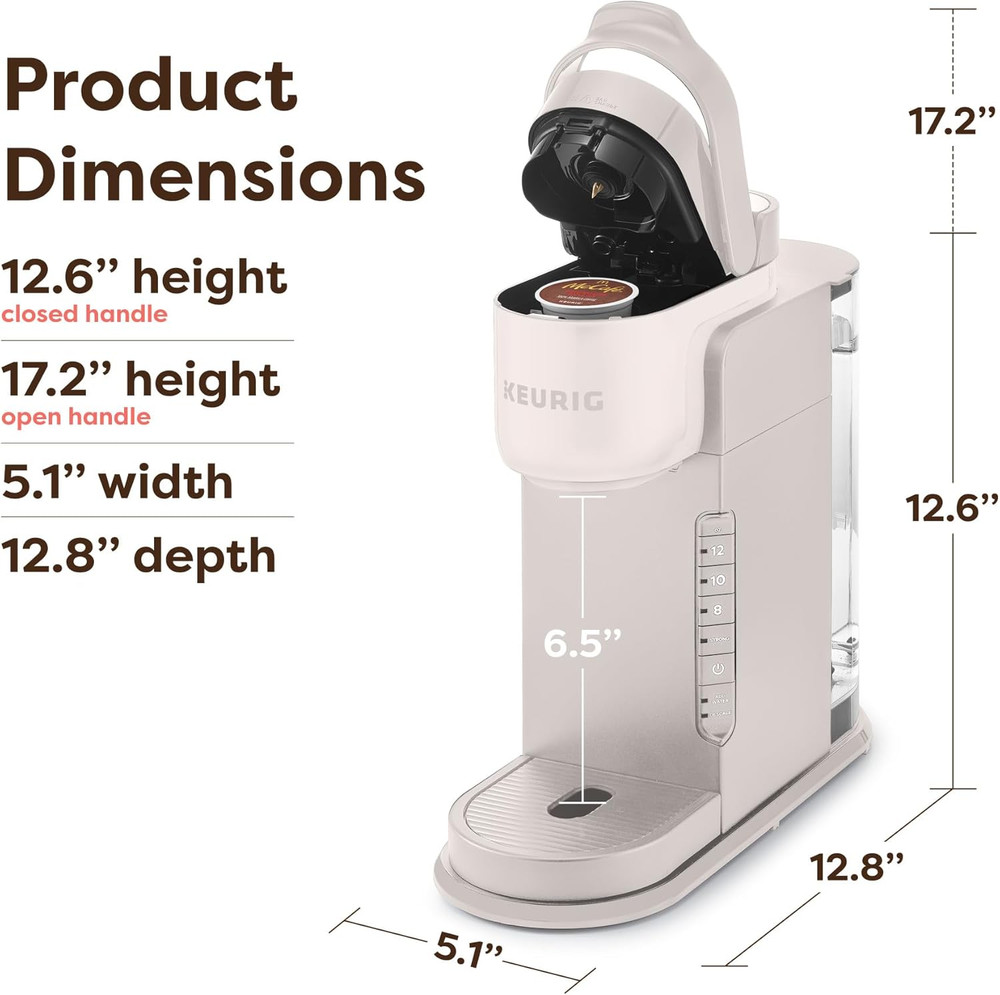 K-Express Single Serve K-Cup Pod Coffee Maker, 3 Brew Sizes, Strong Button Featu