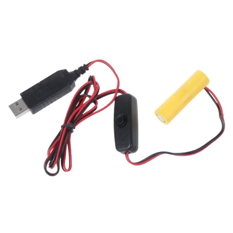 6V AA Battery Eliminator USB Power Supply Replace 4x 1.5V AA Battery with Switch