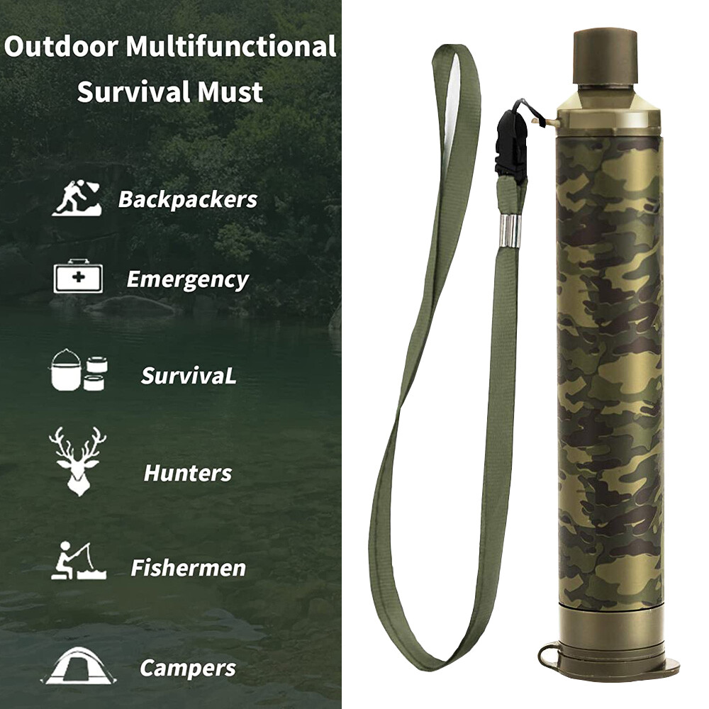 Portable Water Filter Straw Purifier Filtration Emergency Survival Outdoor,6Pack
