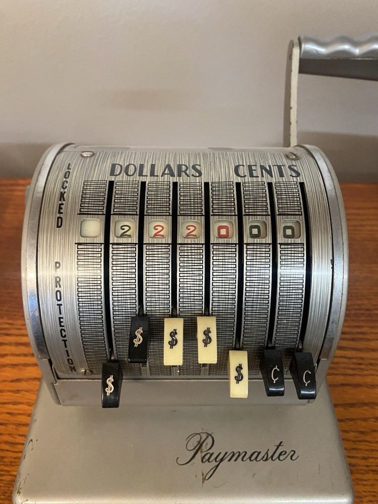 Paymaster X900 Vintage Check Writer