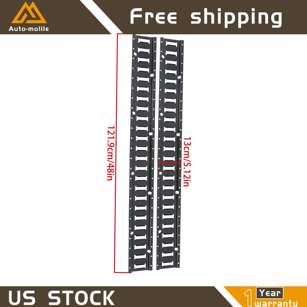 4' E Track Tie Down Rail 8 Pack Powder Coated Portable Tie Down Durable Flexible