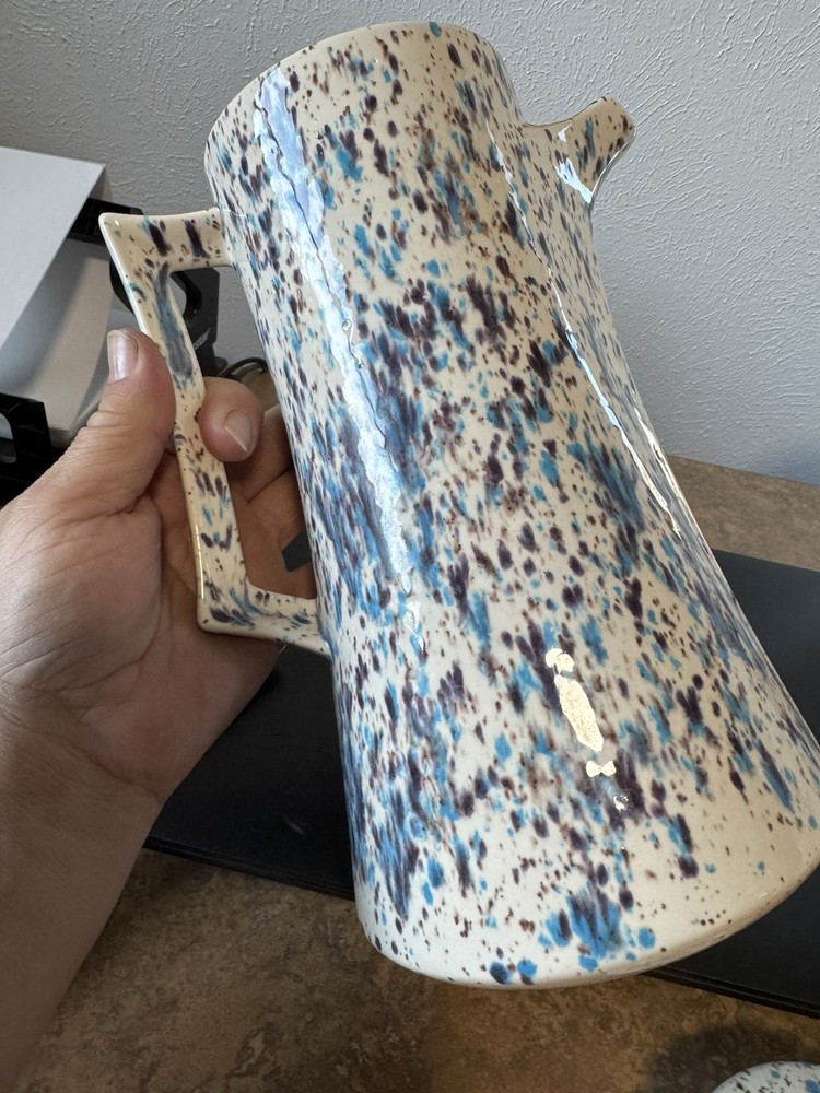 Vintage Speckled Pitcher Mid Mod?
