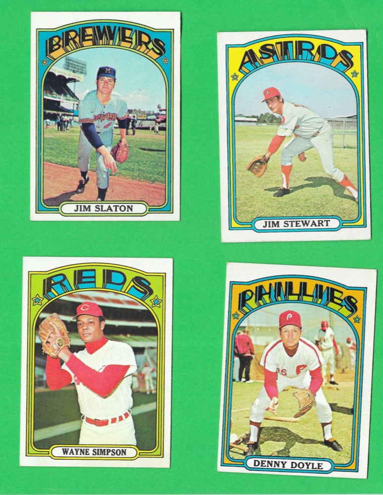 only 7.99 ea - 1972 topps baseball set lot- high HI #s numbers - you pick!!