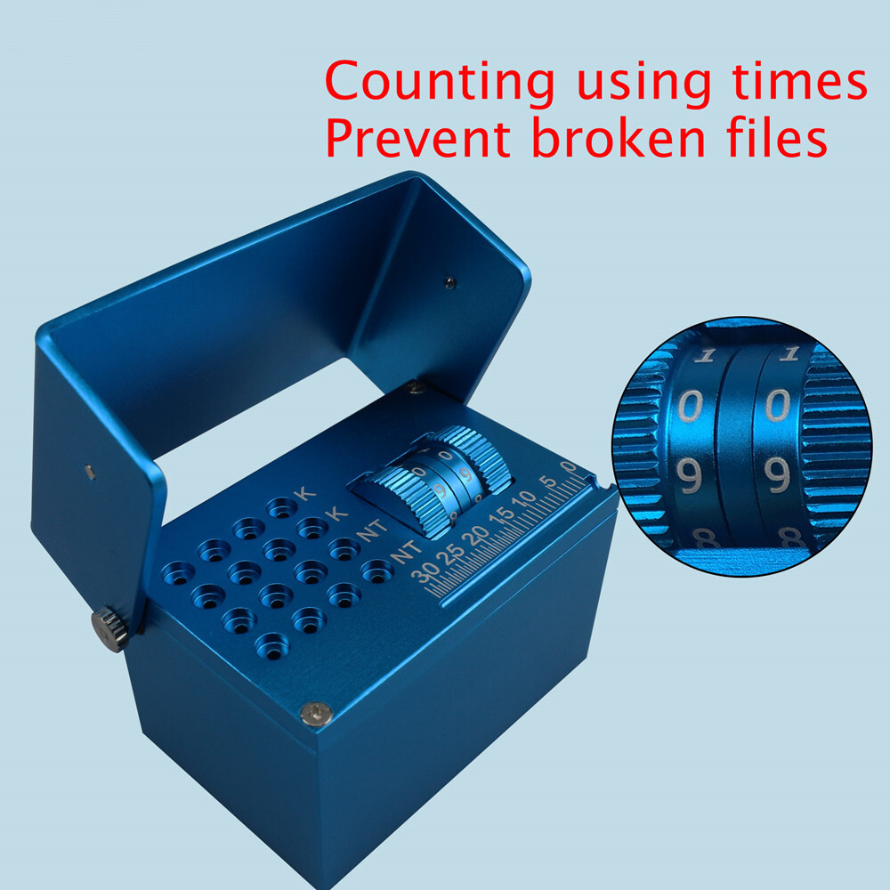 Aluminium Dental Files Using Time Counting Measure Block & Sterilization Case