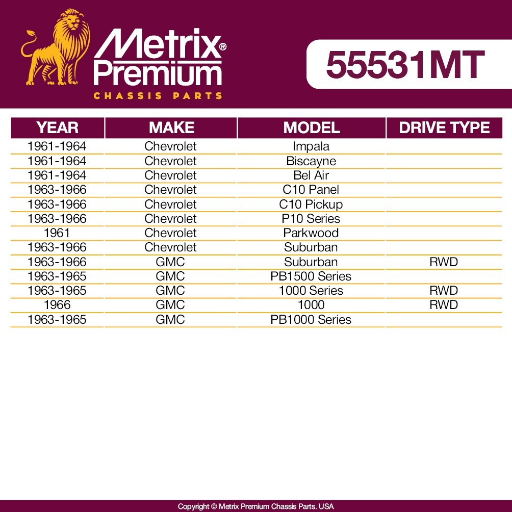 Front Idler Arm for Chevy Impala Bel Air C10 Panel Pickup GMC Suburban RWD