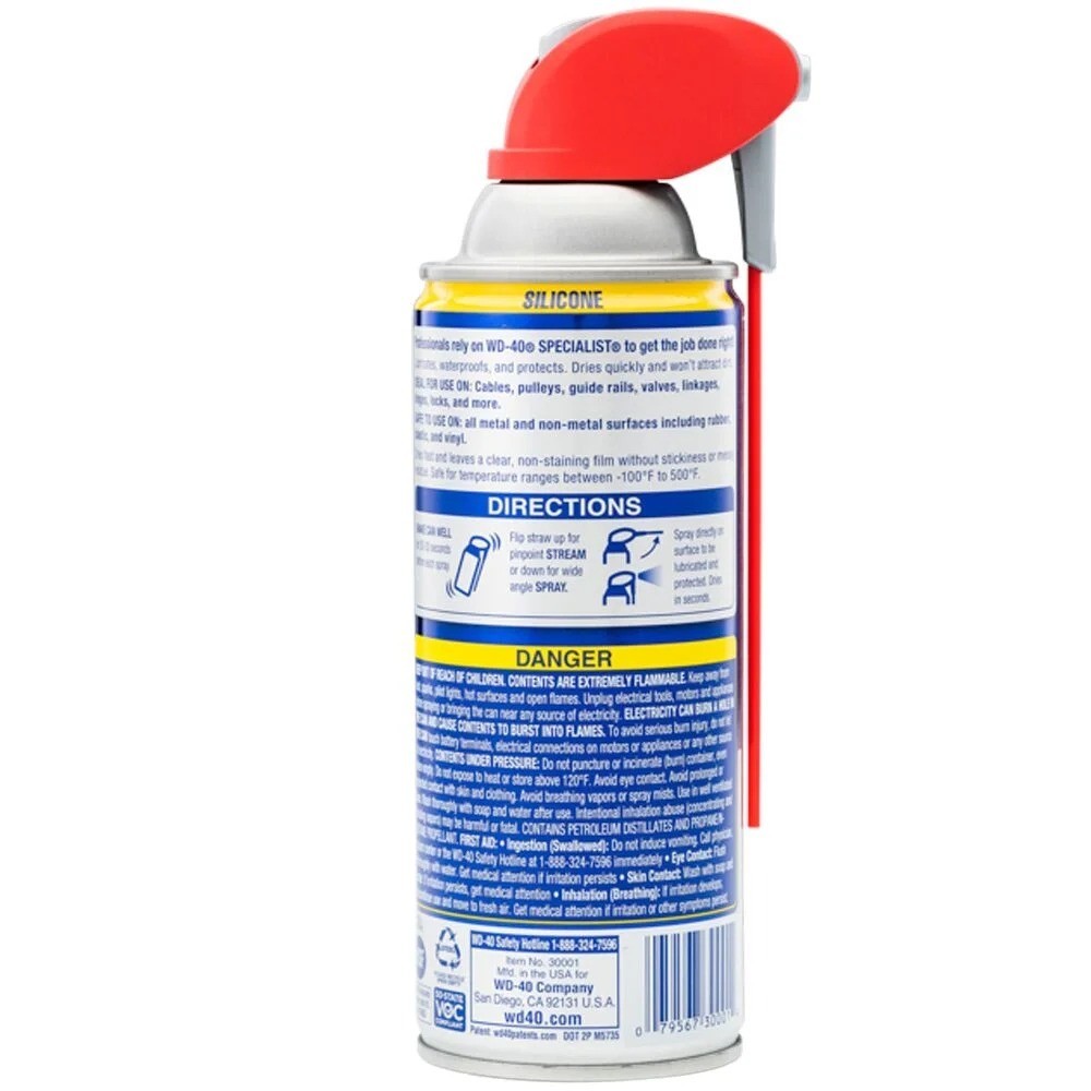 WD-40® Specialist® Water Resistant Silicone Lubricant,11 oz FREE & FAST SHIPPING