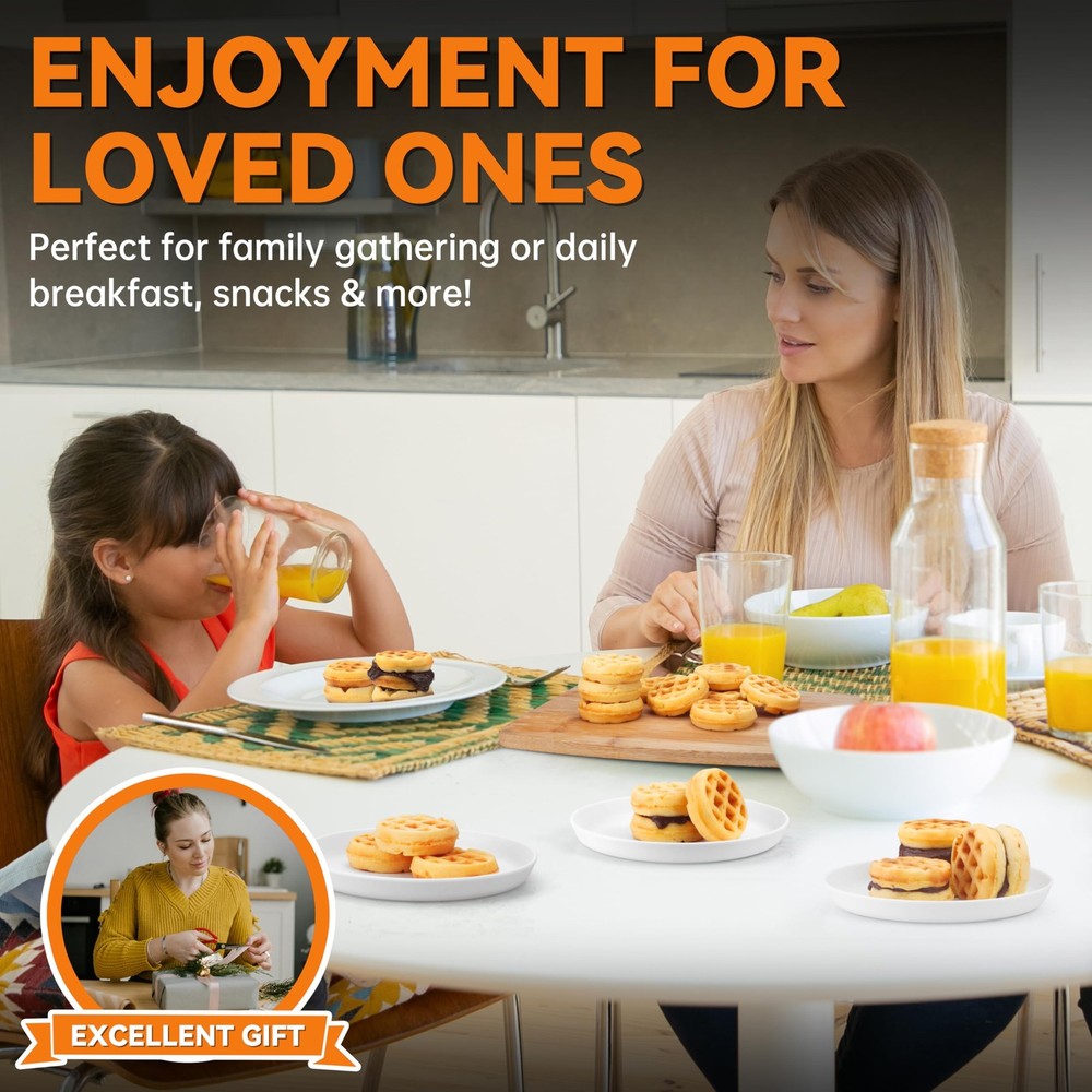 , Bite-size Mini Waffle Maker for Kids & Adults, Small Waffle Maker Mini Belg...