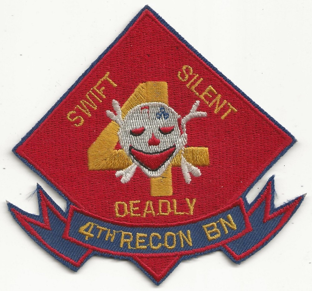 U. S. Marines 4th Recon. Battalion Embroidered Patch Emblem