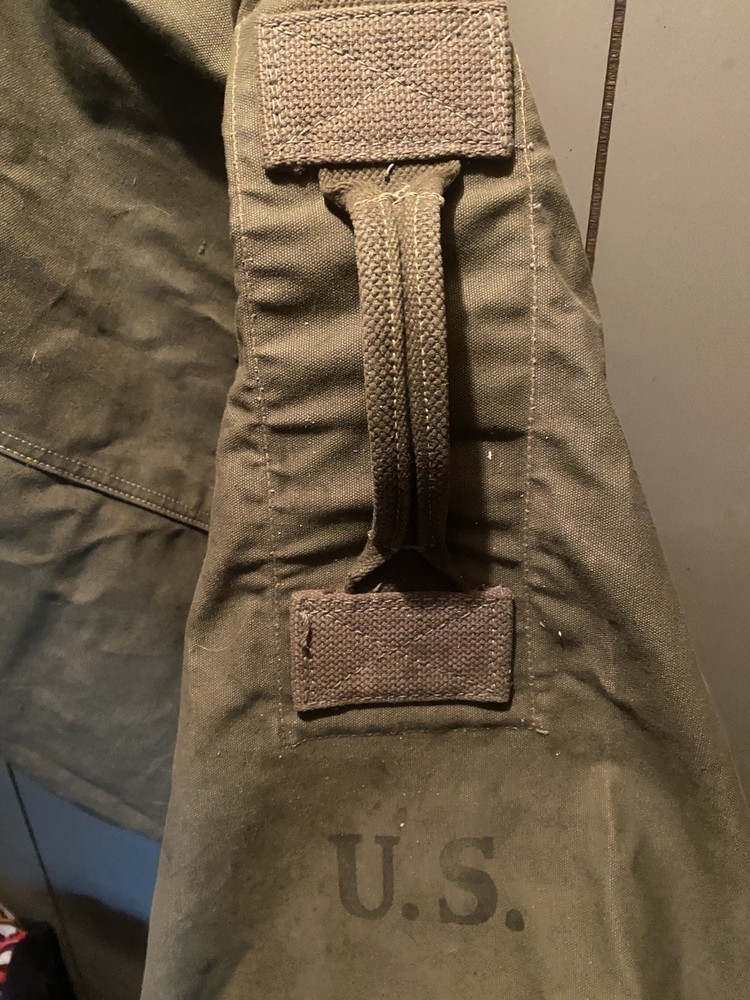 WWII DUFFEL BAG US ARMY With First LT. Named I.D. 1944 Large