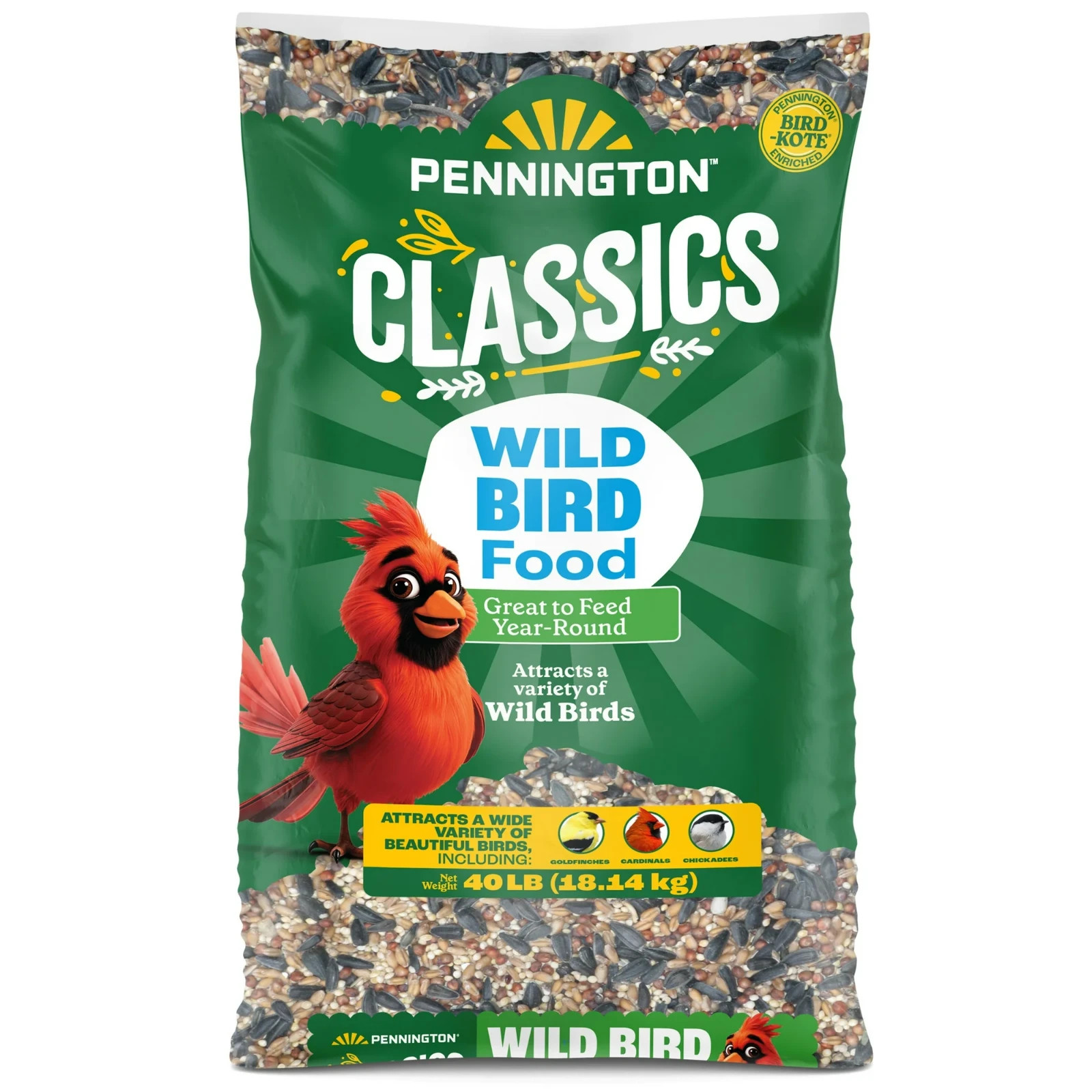 2 pack Pennington Classic Wild Bird Feed and Seed, 40 lb. Bag FREESHIPPING